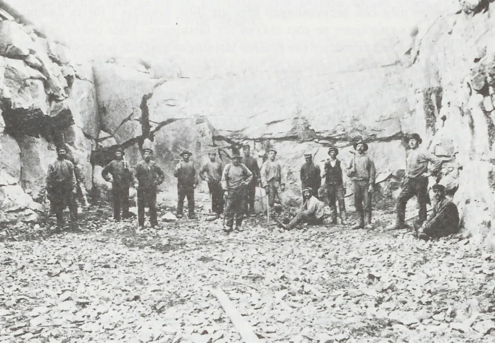 A blasting team in work at one of the forts part of Boden Fortress .