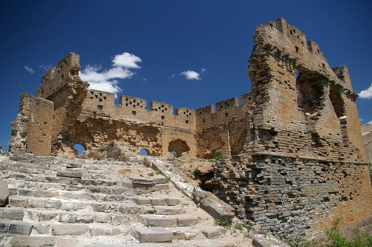 The ruins of watch tower at Jinshanling section of the Great Wall of China