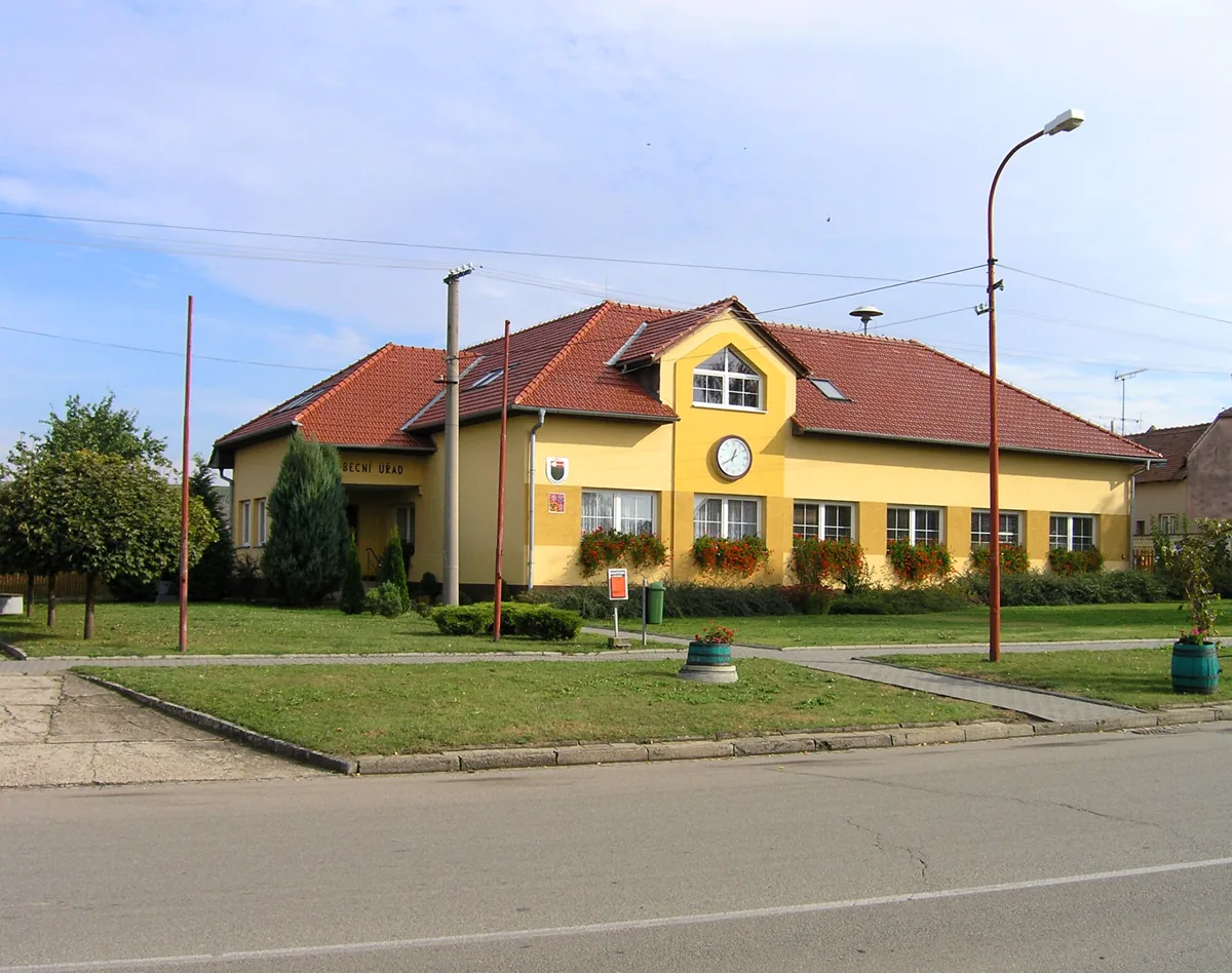 Municipal office in Terezín village, Czech Republic (Moravia)
